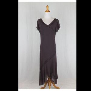 Adrianna Pappel silk polka dot flutter dress. 8